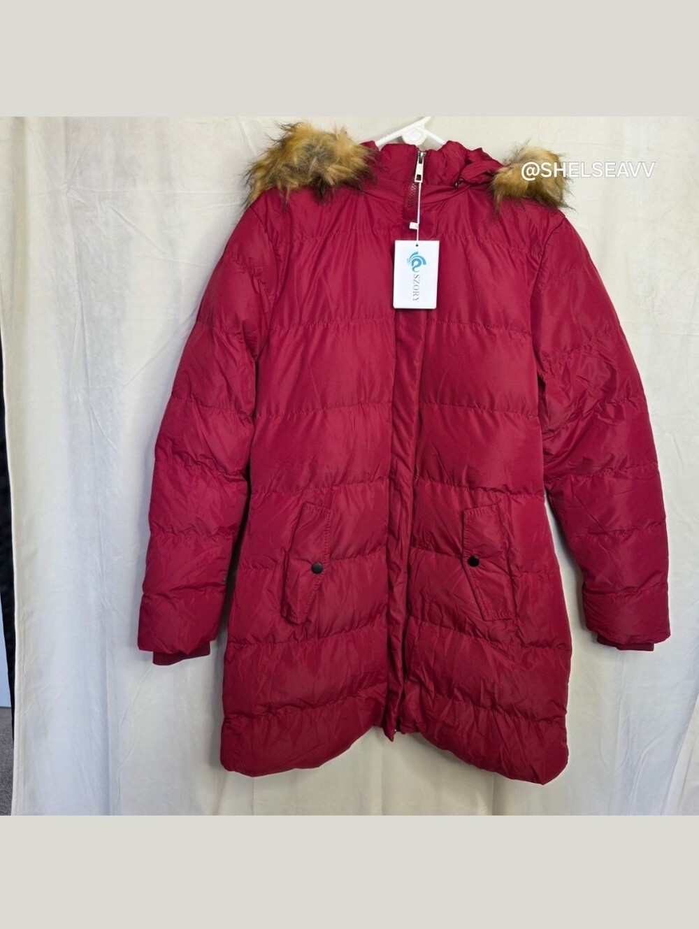 Szory Women Winter Thicken Coats Warm Puffer Parka Jackets with Removable Size L